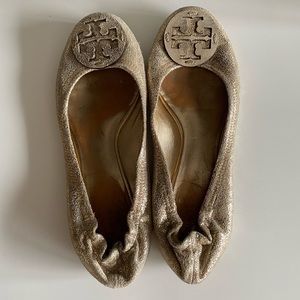 TORY BURCH Gold Flats